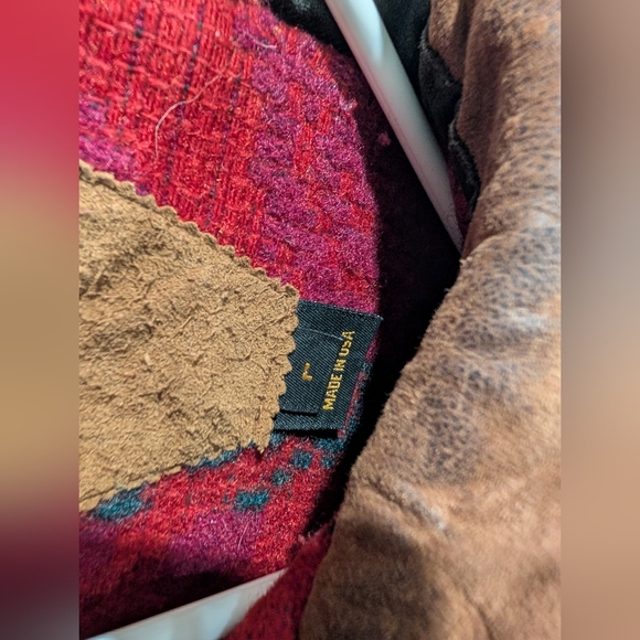 Vintage Southwestern Wool Jacket Suede Leather Trim Made in USA Women’s L - Picture 7 of 11